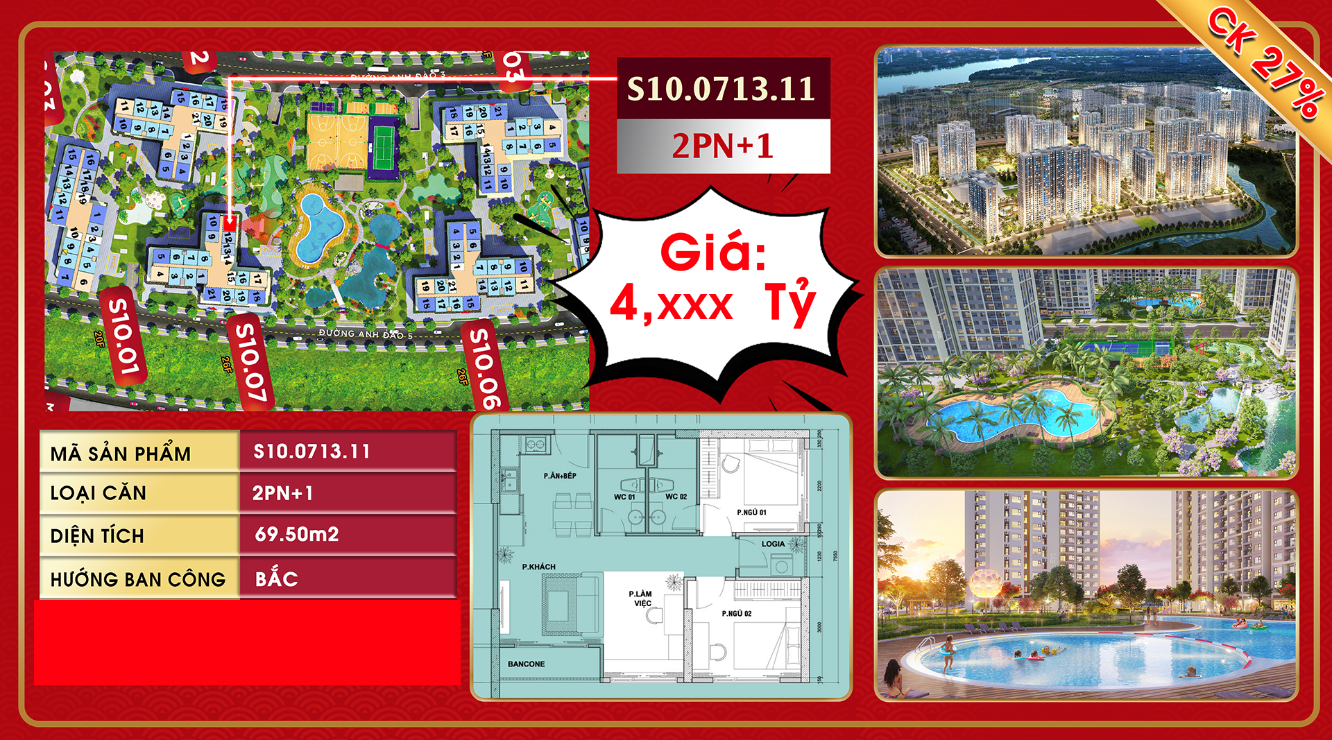 Căn hộ tòa S10 phân khu The Origami từ chủ đầu tư_S10.0713.11